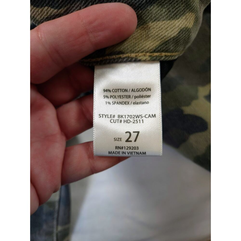Hidden Los Angeles Alyx Low Slung Baggy Jeans Camo Size 27 Raw Hem - Picture 11 of 12